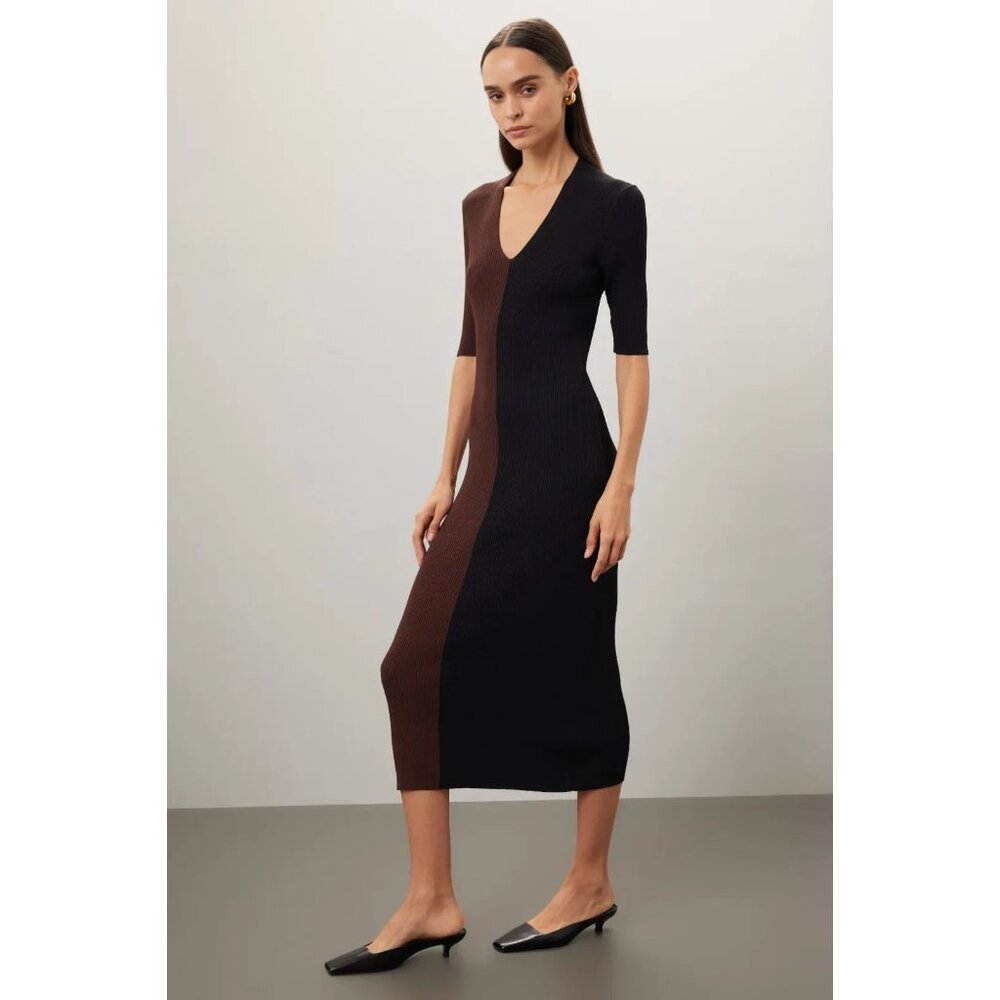 Eudon Choi Two-Tone Knit Bodycon Dress – Size S